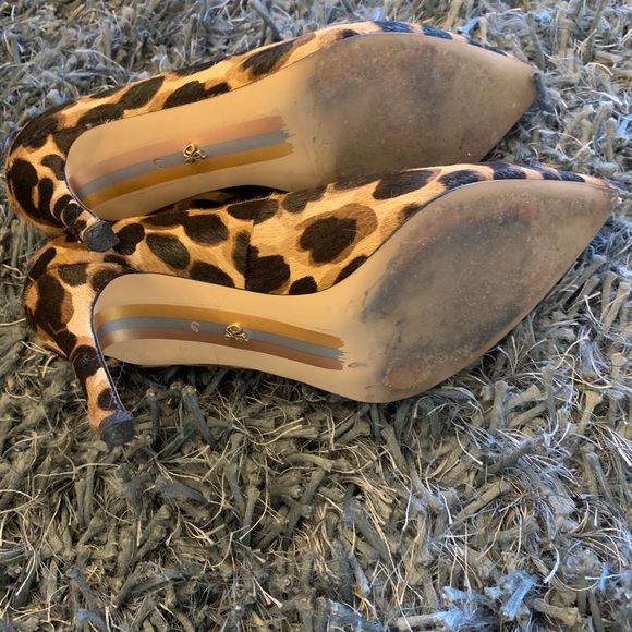 Sam Edelman hazel/brown cow hide leopard heels - Picture 3 of 4